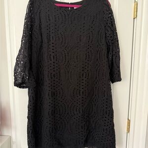 J. Crew Black Textured Dress